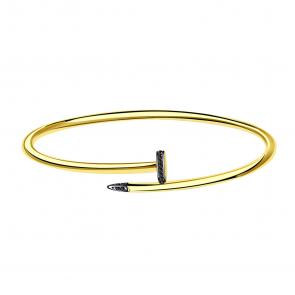 Браслет из лимонного золота BERGER с фианитом Бл070029ч фото