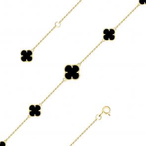 Браслет из лимонного золота BERGER с ониксом Бл070306 фото