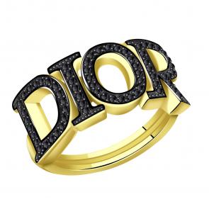 Кольцо из лимонного золота BERGER с фианитом Бл110117ч фото