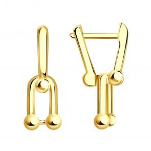Серьги-трансформеры из лимонного золота BERGER Бл120191 фото