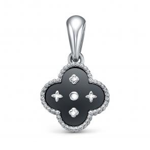 Серебряная подвеска BERGER с ониксом Бс030526 фото