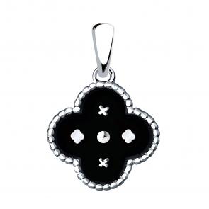 Серебряная подвеска BERGER с ониксом Бс030527 фото