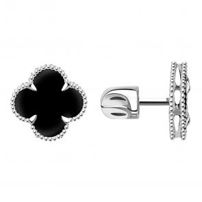 Серебряные серьги BERGER с ониксом Бс050110 фото