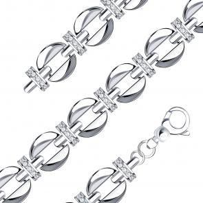 Серебряный браслет BERGER с фианитом Бс070162 фото