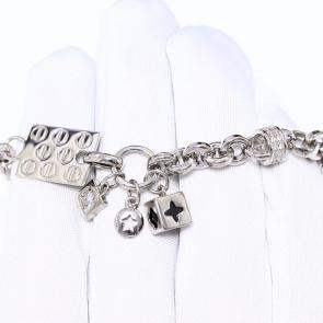 Серебряный браслет BERGER с фианитом и ониксом Бс070242 фото