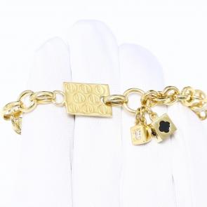 Браслет из лимонного серебра BERGER с фианитом и ониксом Бс070242л фото