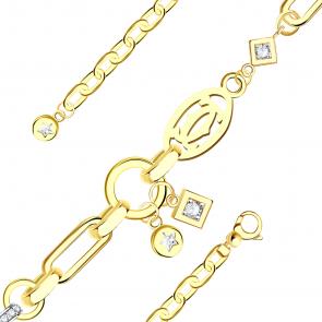 Браслет из лимонного серебра BERGER с фианитом Бс070243л фото