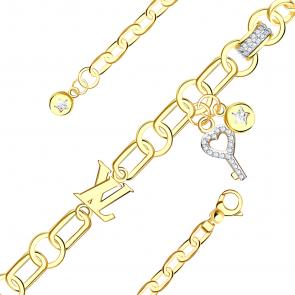 Браслет из лимонного серебра BERGER с фианитом Бс070246л фото