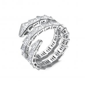 Серебряное кольцо Символ года Змея BERGER с фианитом Бс110286 фото
