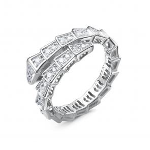 Серебряное кольцо  Символ года Змея BERGER с фианитом Бс110323 фото