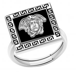 Серебряное кольцо BERGER с ониксом Бс110414 фото