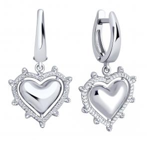 Серебряные серьги BERGER с фианитом Бс120695 фото