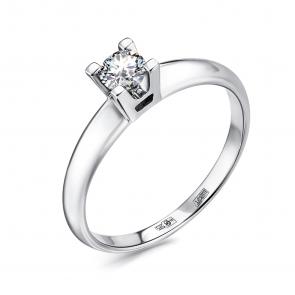 Серебряное кольцо GRIGORIEV с фианитом Г01-01-0401(с) фото