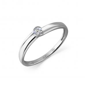 Серебряное кольцо GRIGORIEV с фианитом Г01-10-0014-41-00 фото