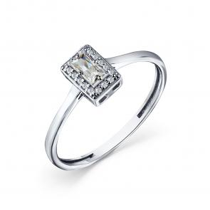 Серебряное кольцо GRIGORIEV с фианитом Г01-10-01007-41-00-1 фото