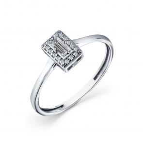 Серебряное кольцо GRIGORIEV с фианитом Г01-10-01007-41-00 фото