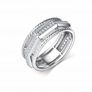 Серебряное кольцо GRIGORIEV с фианитом Г01-10-01022-41-00 фото