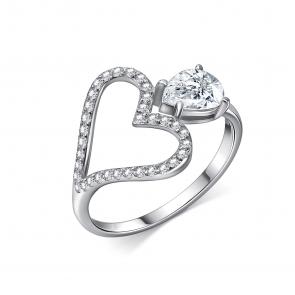 Серебряное кольцо GRIGORIEV с фианитом Г01-10-01265-41-00 фото