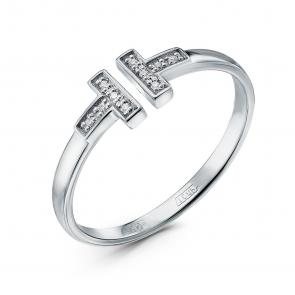 Серебряное кольцо GRIGORIEV с бриллиантом Г01-10-0578-21-00 фото