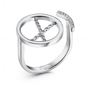 Серебряное кольцо GRIGORIEV с фианитом Г01-10-0646-41-00 фото