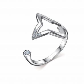 Серебряное кольцо GRIGORIEV с фианитом Г01-10-0965-41-00 фото