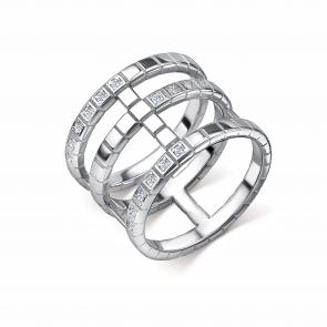 Серебряное кольцо GRIGORIEV с фианитом Г01-10-0969-41-00 фото