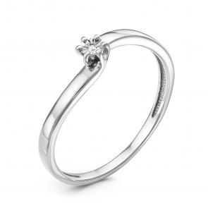 Серебряное кольцо GRIGORIEV с бриллиантом Г01-10-5017(с) фото