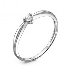 Серебряное кольцо GRIGORIEV с бриллиантом Г01-10-5030(с) фото