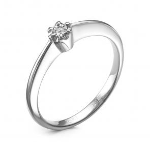 Серебряное кольцо GRIGORIEV с бриллиантом Г01-10-5033(с) фото