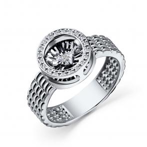 Серебряное кольцо GRIGORIEV с фианитом Г01-10-51043-41-00 фото