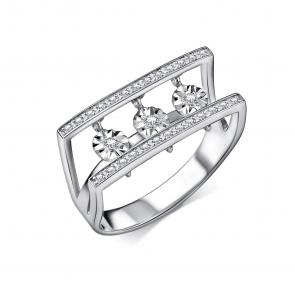 Серебряное кольцо GRIGORIEV с фианитом Г01-10-51114-41-00-1 фото