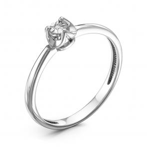 Серебряное кольцо GRIGORIEV с бриллиантом Г01-10-5312(с) фото