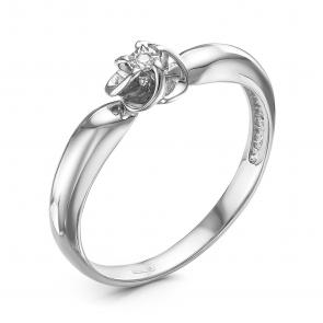 Серебряное кольцо GRIGORIEV с бриллиантом Г01-10-5318(с) фото