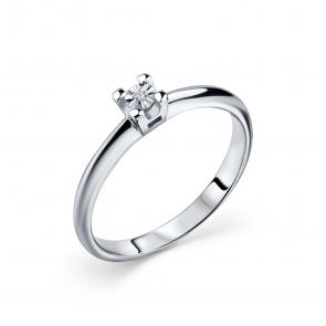 Серебряное кольцо GRIGORIEV с бриллиантом Г01-10-5395(с) фото