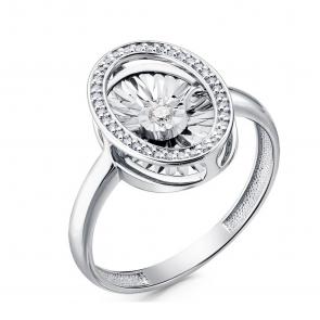 Серебряное кольцо GRIGORIEV с фианитом Г01-10-5498-41-00 фото