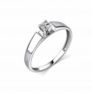 Серебряное кольцо GRIGORIEV с бриллиантом Г01-10-5776-21-00-1 фото