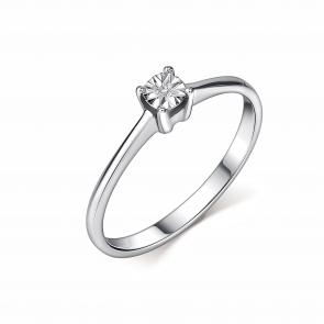 Серебряное кольцо GRIGORIEV с бриллиантом Г01-10-5779-21-00 фото