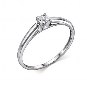 Серебряное кольцо GRIGORIEV с бриллиантом Г01-10-5782-21-00-1 фото