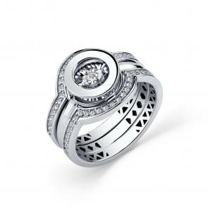 Серебряное кольцо GRIGORIEV с фианитом Г01-10-5846-41-00 фото