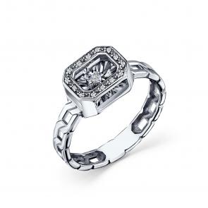 Серебряное кольцо GRIGORIEV с фианитом Г01-10-5995-41-00 фото