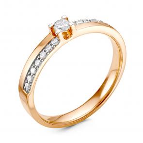 Золотое кольцо GRIGORIEV с бриллиантом Г01-11-0001 фото