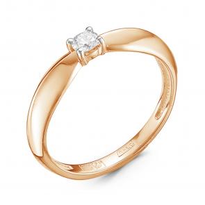 Золотое кольцо GRIGORIEV с бриллиантом Г01-11-0006 фото