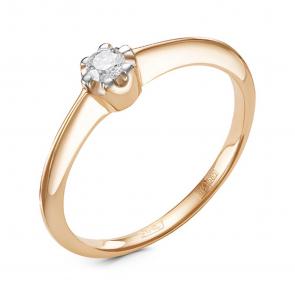 Золотое кольцо GRIGORIEV с бриллиантом Г01-11-0032 фото