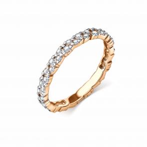 Золотое кольцо GRIGORIEV с фианитом Г01-11-01012-41-00 фото