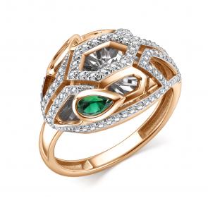 Золотое кольцо GRIGORIEV с бриллиантом и изумрудом Г01-11-51041-31-01 фото