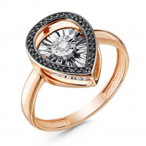 Золотое кольцо GRIGORIEV с бриллиантом и чёрным бриллиантом Г01-11-5497-13-00 фото