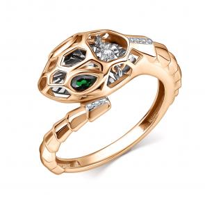 Золотое кольцо GRIGORIEV с бриллиантом и изумрудом Г01-11-5941-31-01 фото