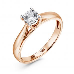 Золотое кольцо GRIGORIEV с бриллиантом Г01-11-6384-11-00-24 фото