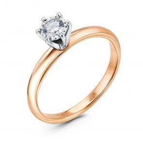 Золотое кольцо GRIGORIEV с бриллиантом Г01-11-6540-11-00-25 фото