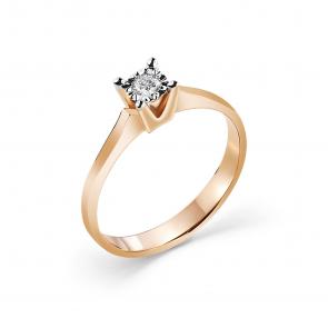 Золотое кольцо GRIGORIEV с бриллиантом Г01-11-6777-11-00-2-24 фото